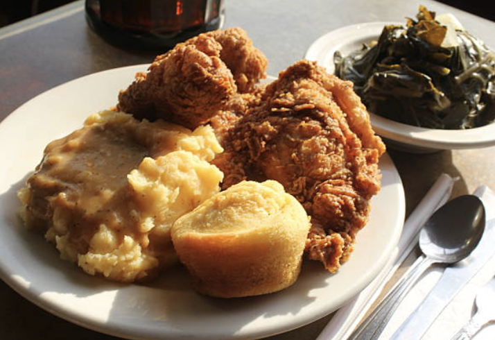 Picture of chicken and cornbread